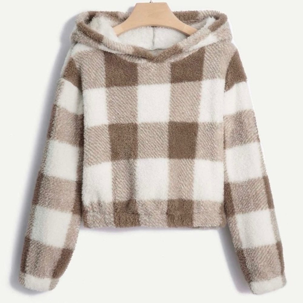 ROMWE Plaid Long Sleeve Top